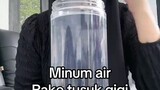 cara minum air pake TUSUK gigi