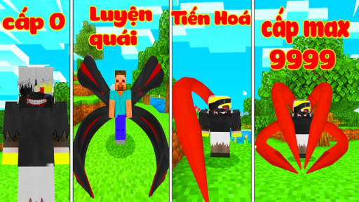 ONE THỬ THÁCH SỠ HỮU SIÊU NĂNG LỰC GHOUL TIẾN HOÁ NĂNG LỰC 4 ĐUÔI TROLL NOOB YETI TRONG MINECRAFT