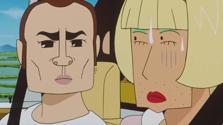 There are so many weird characters in Crayon Shin-chan! Shin-chan in female costume and Misae in mal