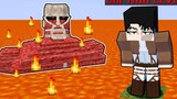 Minecraft Attack on Titan แต่พื้นเป็นลาวา!