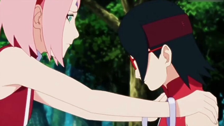 Sasuke prepares to teach Sarana how to use the Mangekyō Sharingan. "Naruto"