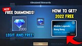 TRICKS WAY TO GET 2K DIAMONDS! LEGIT AND FREE! FREE DIAMONDS! | MOBILE LEGENDS 2022