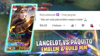 LANCELOT HYPER TROLL BUILD & EMBLEM MARKSMAN SESUAI REQUEST AN KALIAN