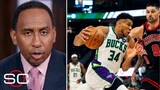 ESPN reacts to Giannis Antetokounmpo, Bucks rout Bulls in Game 3 with Khris Middleton out injured