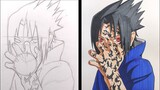 How to Draw Sasuke Uchiha Curse Mark - [Naruto]