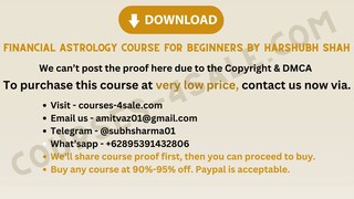 Financial Astrology Course for Beginners By Harshubh Shah