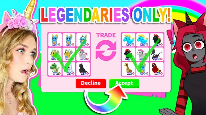 Trading LEGENDARIES ONLY In Adopt Me! (Roblox)