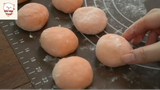 How to make Korea Strawberry glutinous sticky rice cake, mochi 3 #MiuMiuFood