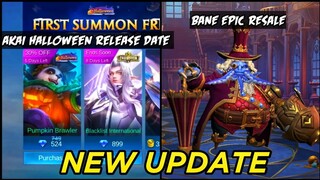 AKAI HALLOWEEN SKIN RELEASE DATE|BANE CASTLE MASTER LIMITED SKIN RESALE RELEASE DATE||MOBILE LEGENDS