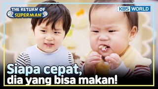 [IND/ENG] Eunwoo VS Jungwoo! Siapa cepat, dia makan! | The Return of Superman | KBS WORLD TV 240414