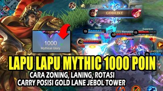 KESALAHAN BERMAIN LAPU LAPU, GAME KERAS DI MYTHIC 1000 POIN  #mobilelegends