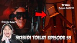 EPISODE 55 SKIBIDI TOILET TERBARU, TV Man dalam keadaan bahaya! Reaction Skibidi Toilet - Part 37