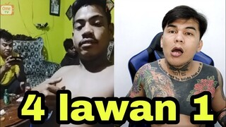 Gak gentar Gogo Sinaga lawan 4 orang sekaligus || Prank Ome TV