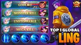 MERCILESS KILLER!! INSANE TOP 1 LING GAMEPLAY - Top 1 Global Ling Build - Mobile Legends [MLBB]