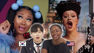 Korean Teen and American React To Cardi B 'UP' & Megan Thee Stallion 'Cry Baby'