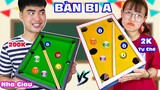 BÀN BI A TỰ CHẾ 2K VÀ BÀN BI A CAO CẤP 200K - Con nhà giàu và con nhà nghèo có gì khác nhau ? Hà Sam