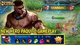 New Hero Paquito Gameplay , Powerfull Fighter - Mobile Legends Bang Bang