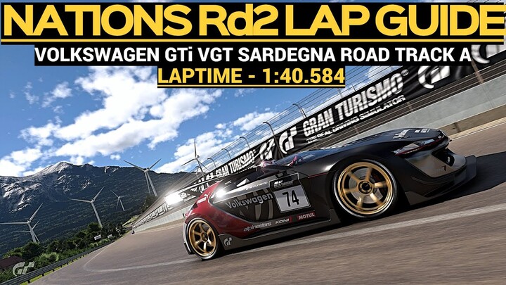 Gran Turismo 7 - Lap Guide for GTWS Nations Cup (Test Season 2) Round 2 - Volkswagen VGT on Sardegna