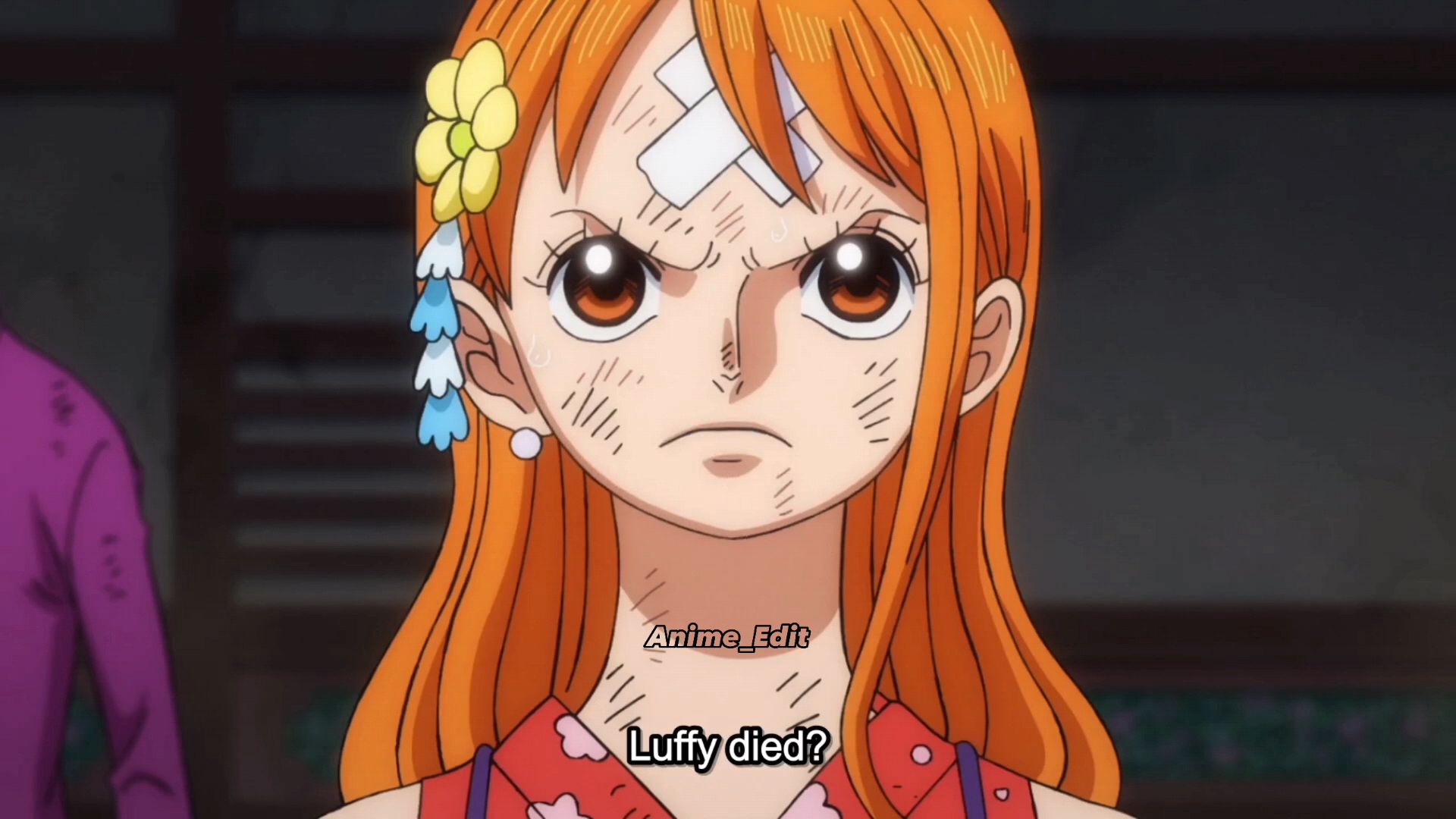 Nami reaction to Luffy's death announcement