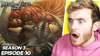 Return Of The Armored Titan?! Attack on Titan Ep. 10 (Season 3) REACTION