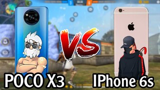 POCO X3 PRO VS IPHONE 6S PLUS 📲 FREE FIRE 🇧🇷