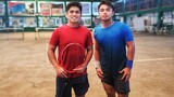 Practice Match Against the No. 1 Tennis Player in the Philippines.