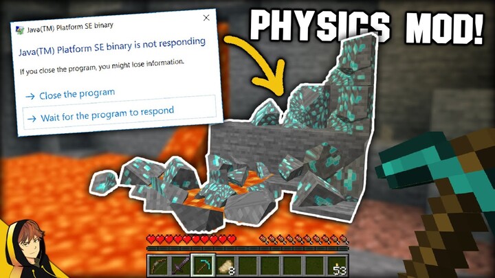 "Insane" Physics Mod = Breaking Minecraft!! [That's what we want...]