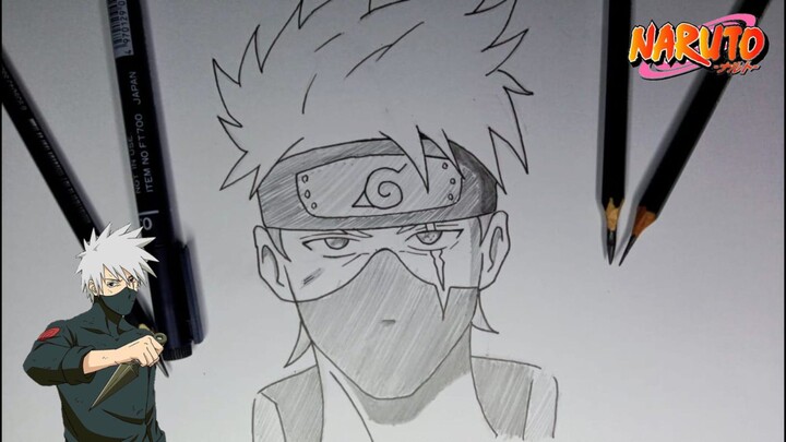 drawing tradisional user pencil Kakashi Hatake [NARUTO]