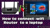 How to conect wifi router to laptop or computer to set up and change password (any router)