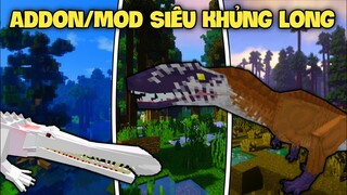 🔥CÁCH CÀI ADDON/MOD SIÊU KHỦNG LONG CỰC HAY CHO MINECRAFT PE 1.18 GIÁP, KHỦNG LONG,..