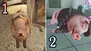 Mr Meat Pig Jumpscare Scene Vs Mr Meat 2 Pig Jumpscare Scene