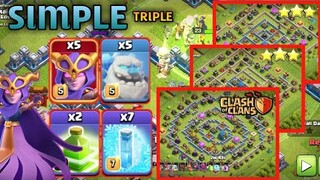 NEW TH12 SIMPLE STRATEGY 5 SUPER WITCH + 5 ICE GOLEM [ SUPER OP ] CLASH OF CLAN