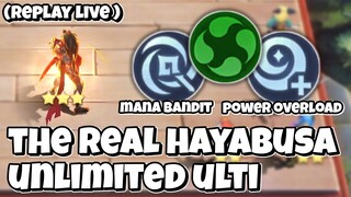 THE REAL HAYABUSA UNLIMITED ULTI!! ELEMENTALIST + MANA BANDIT + POWER OVERLOAD!! MAGIC CHESS