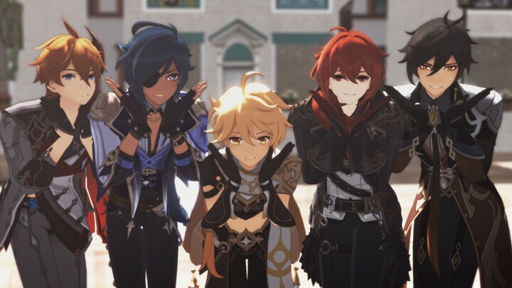 [ Genshin Impact MMD] Genshin Impact Boys' Group Mercy [Sora | Diluk | Kaeya | Childe | Zhongli]