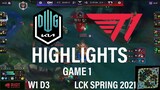 Highlight DK vs T1 Game 1 LCK Mùa Xuân 2021 | LCK Spring 2021 | Damwon KiA vs T1