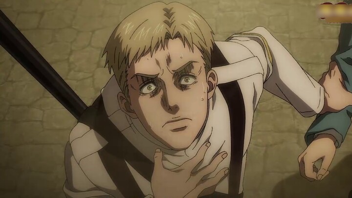 Attack on Titan Season 4 Episode 29: Zeke is cornered and uses the Gorilla Lighting Technique again.