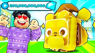 Trading GOLD HUGE SANTA PAWS for 200 BILLION GEMS in Pet Simulator X!