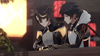 【原神MMD·钟若】🔶为了不将度过的今日忘却，向你祈求着爱意🔶 [ 钟离&若陀 ]