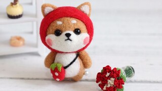 [Gaya Hidup] [Craft] Shiba Inu Strawberry Tutorial Needle Felting DIY