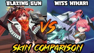 LAYLA MISS HIKARI ASPIRANTS UNITE SKIN EFFECT VS. BLAZING GUN SKIN - MLBB SKIN COMPARISON SERIES