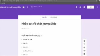 Kỹ năng sử dụng google biểu mẫu - Google form cơ bản