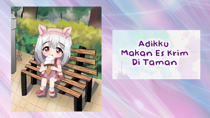 gambar adikku versi chibi lagi makan es krim ♪ヽ(･ˇ∀ˇ･ゞ)