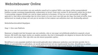 Websitebouwer Online