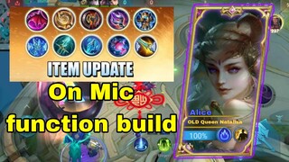 NEW BUILD AND EMBLEM FOR USER ALICE AND MAGE IN MOBILE LEGENDS