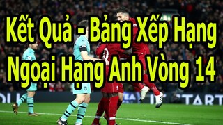 Kết Quả Ngoại Hạng Anh - Bảng Xếp Hạng Sau Vòng 14