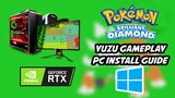 Pokémon Brilliant Diamond Yuzu Gameplay and Installation Guide for PC