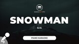 Snowman - Sia (Piano Karaoke)