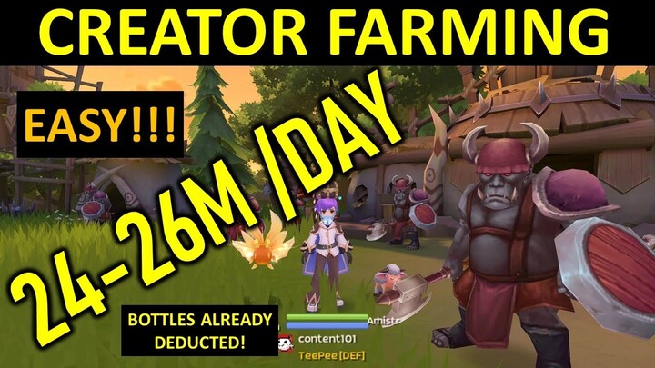 CREATOR FARMING UPTO 26M PER DAY