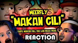 MeerFly - "MAKAN CILI" | Official Lyrics Video Reaction | Siblings React
