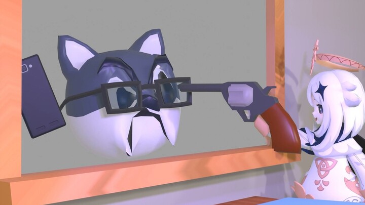 After studying animation for three years, I made my own 3D dog head theater (7)